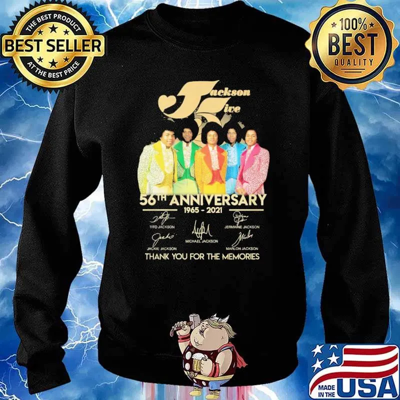 Jackson five 56th anniversary 1965-2021 thank you for the memories s Sweater