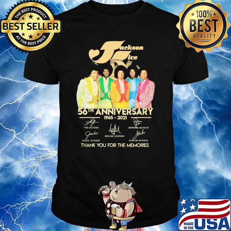 Jackson five 56th anniversary 1965-2021 thank you for the memories shirt