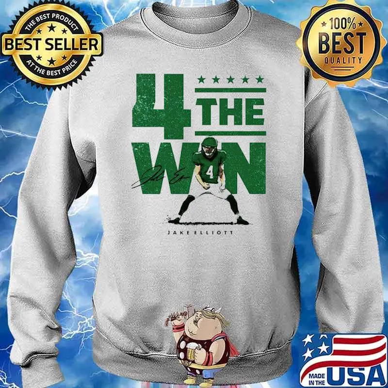 Jake Elliott Philadelphia Eagles 4 the win signature T-s Sweater