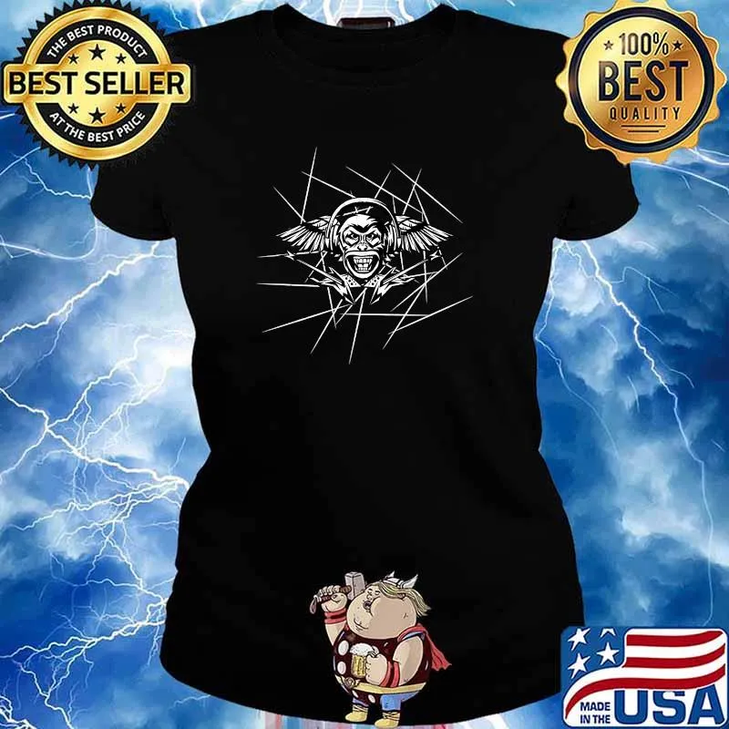 Jammin Monkey Rocking Headphones & Guitars Cool T-Shirt Ladies tee
