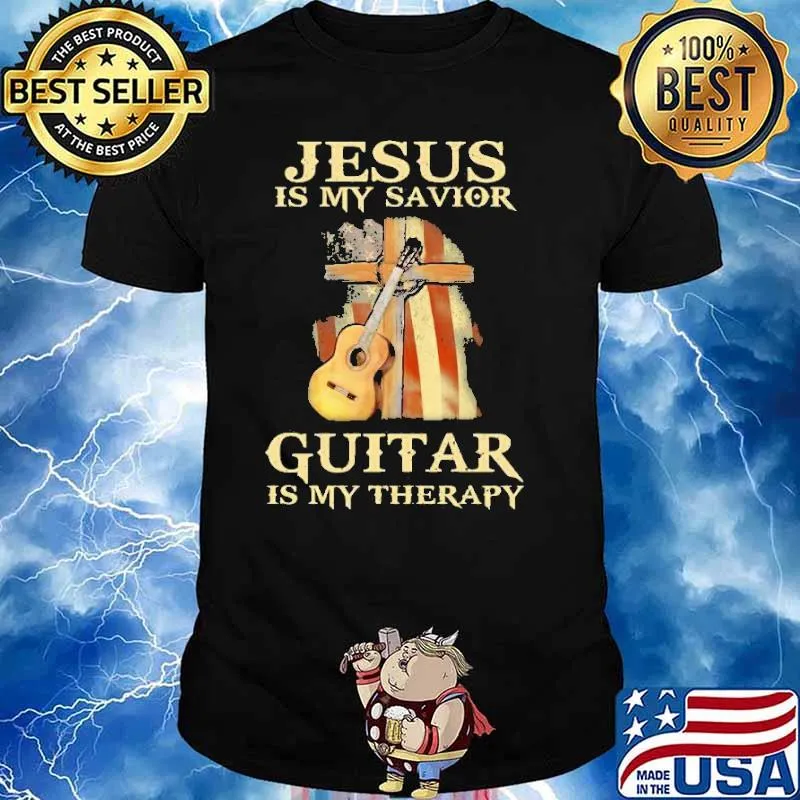 Jesus Is My Savior Guitar Is My Therapy Shirt