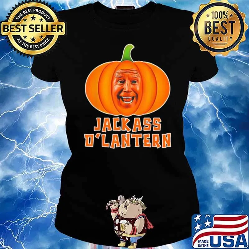 Joe Biden Pumpkin Jack ass O’Lantern Halloween s Ladies tee