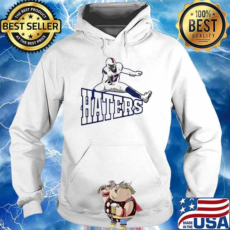 Josh Allen jumping over the Haters T-s Hoodie