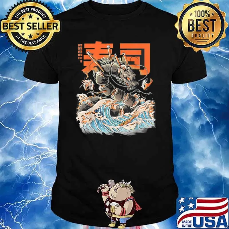 Jummy Black Sushi Dragon Shirt