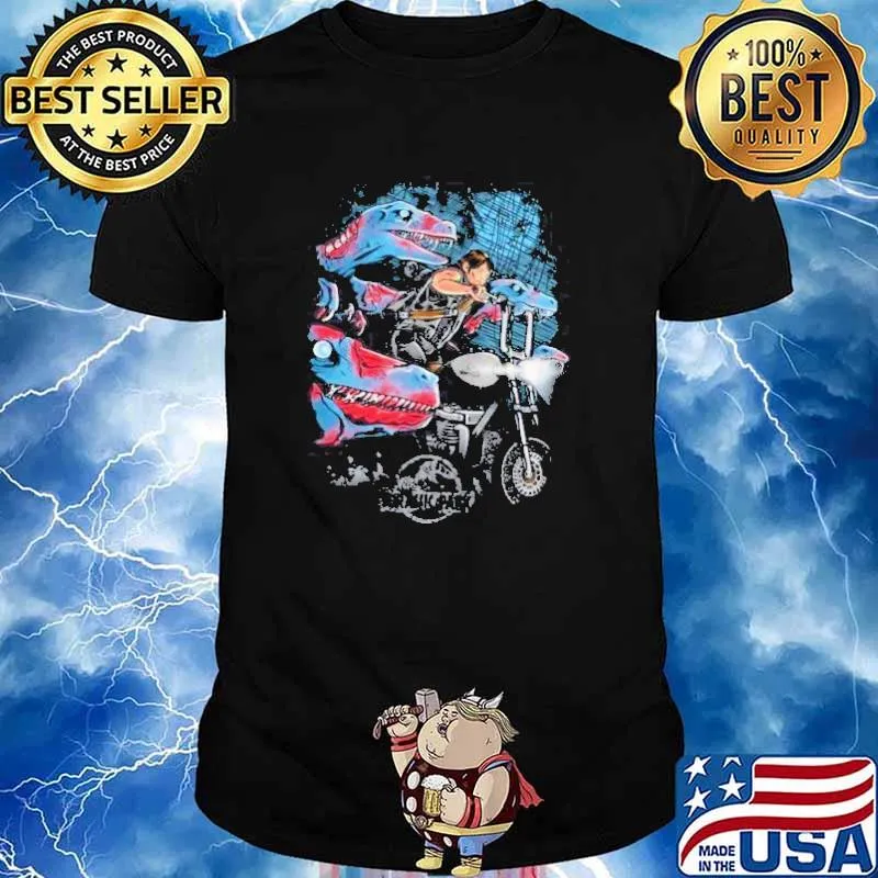 Jurassic dead jurassic park t-rex bike motorcycle shirt