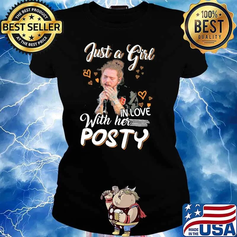 Just a girl in love with her posty s Ladies tee
