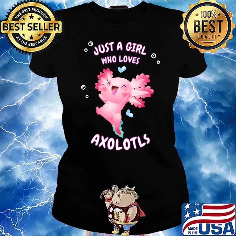 Just A Girl Who Loves Axolotls Pink Salamander Christmast T-s Ladies tee
