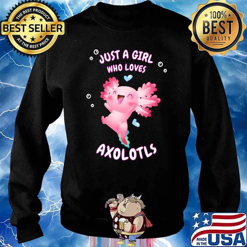 Just A Girl Who Loves Axolotls Pink Salamander Christmast T-s Sweater