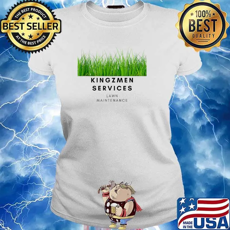 KINGZMEN SERVICES Lawn Maintenance T-Shirt Ladies tee