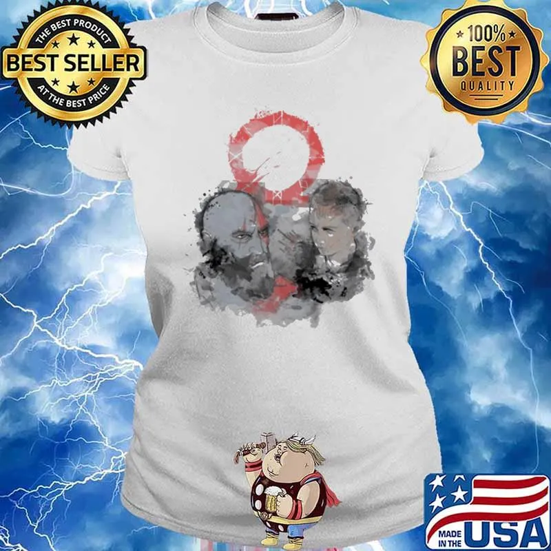 Kratos, god of war, playstation, sketch s Ladies tee