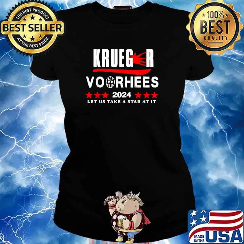 Krueger Voorhees 2024 Let Us Take a Stab At It T-Shirt Ladies tee