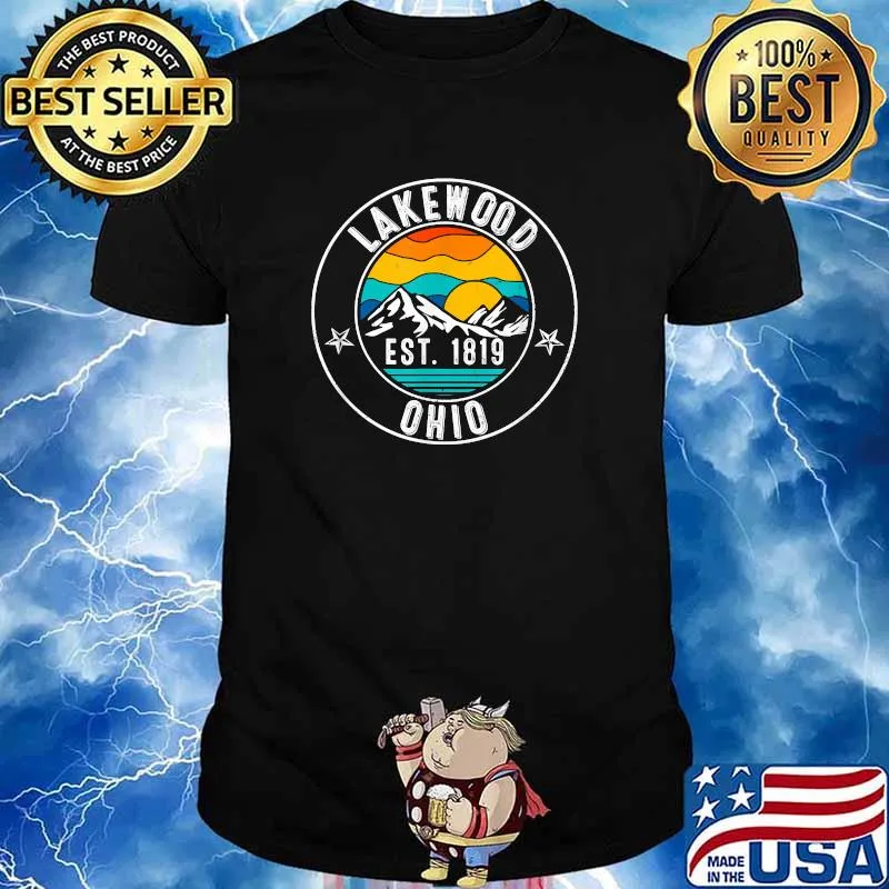 Lakewood Ohio OH Vintage Sunset T-Shirt