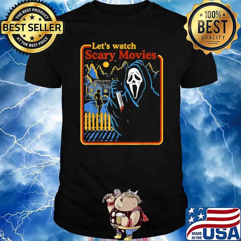 Lets Watch Scary Movies Scream Horror T-Shirt