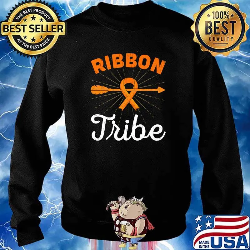 Leukemia Awareness Orange Tribe Happy Ribbon Hope Graphic T-Shirt Sweater