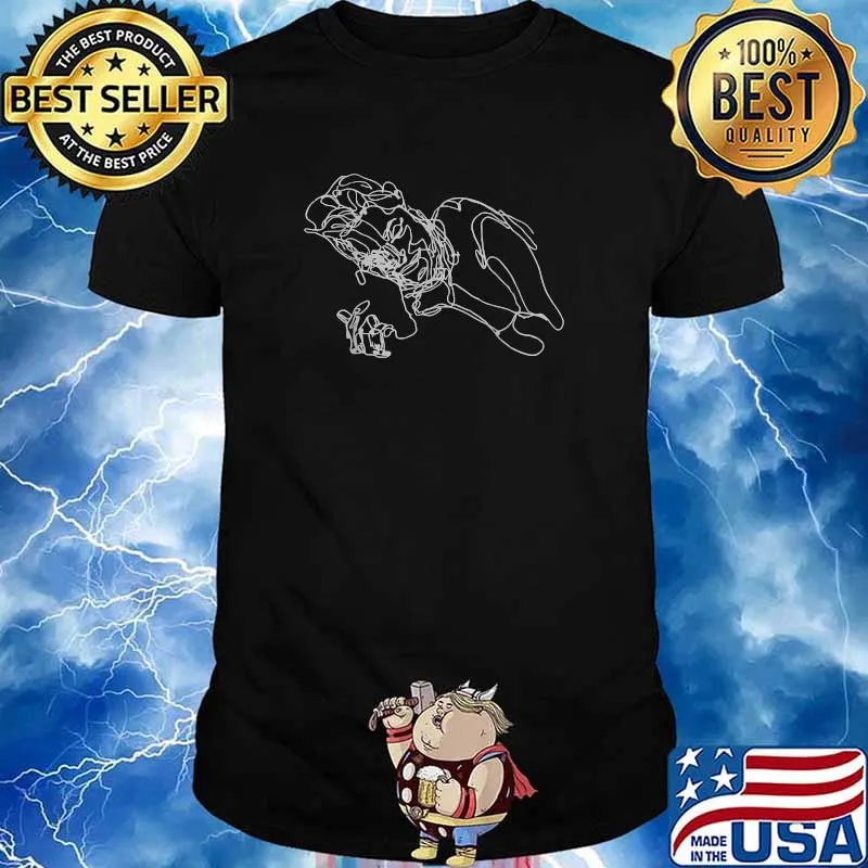 Line Art Design Lazy T-Shirt