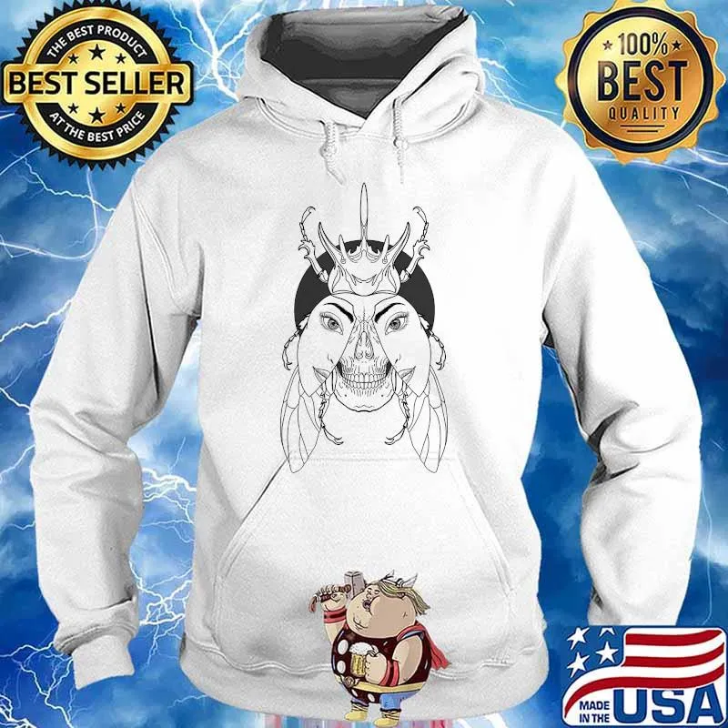 Line Art Surrealist Beetle Metamorphosis T-Shirt Hoodie