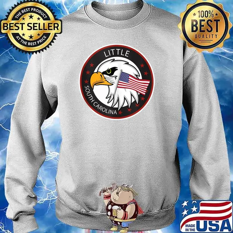Little SC South Carolina Eagles Usa Flag T-Shirt Sweater