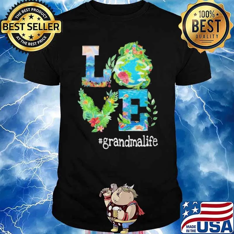 Love Grandma Life Flower Shirt