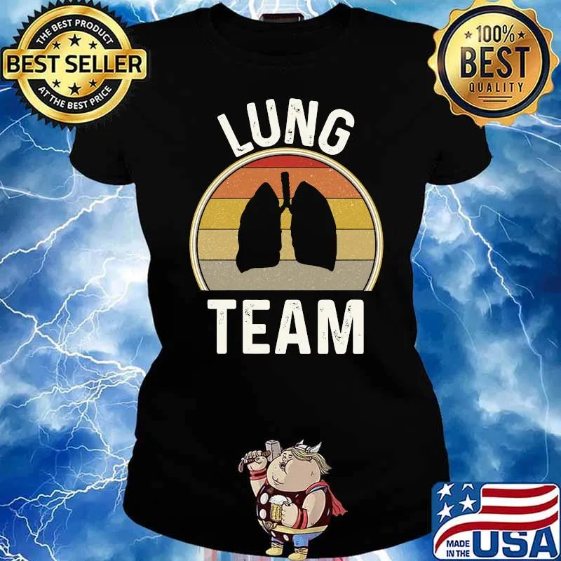 Lung Team Pulmonologist Nurse Vintage T-Shirt Ladies tee