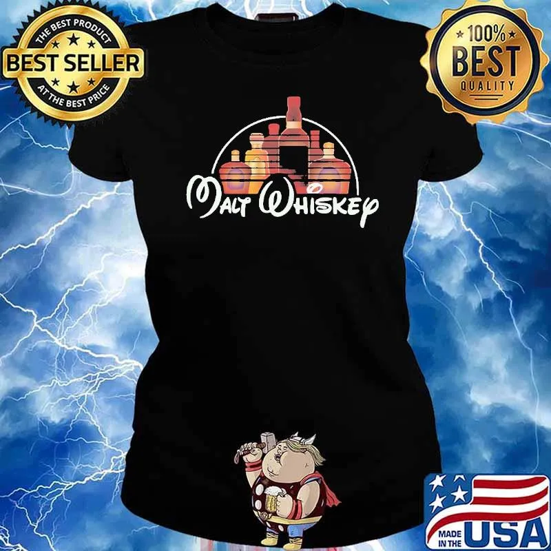 Malt whiskey disney vintage s Ladies tee