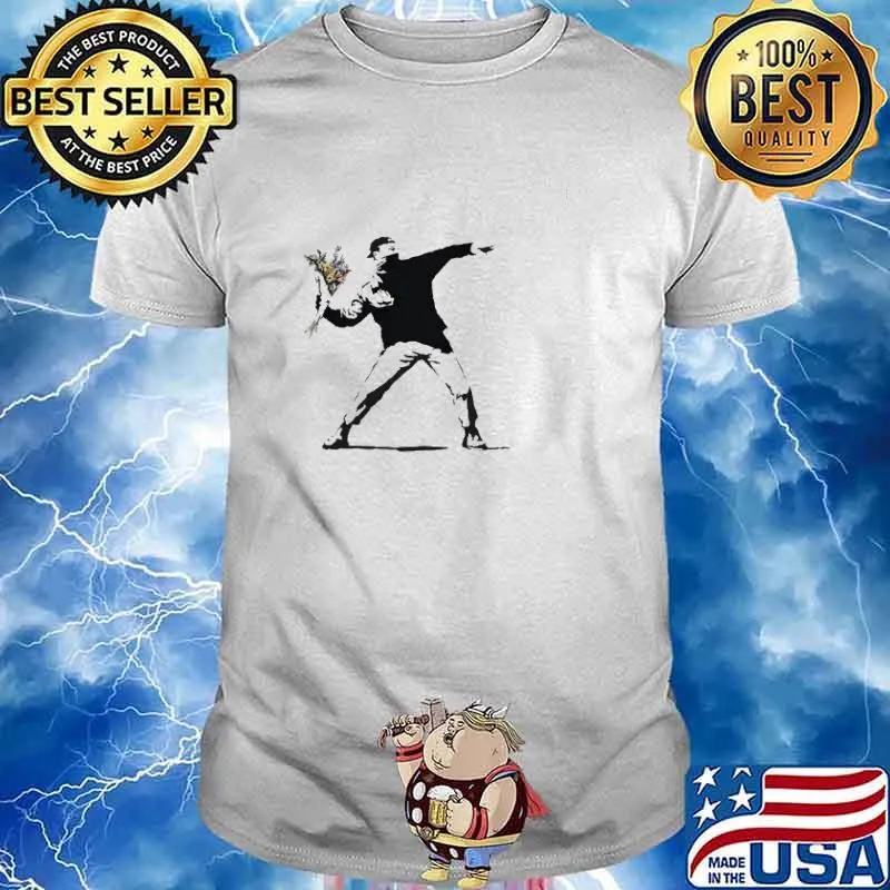 Man Throwing Flower Bouquet Shirt