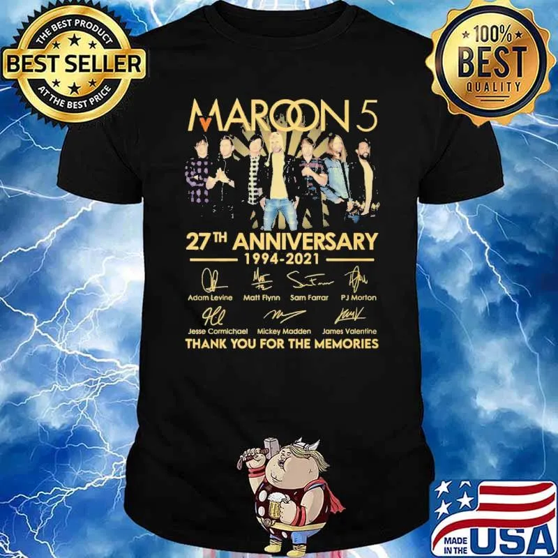 Maroon 5 27th anniversary 1994-2021 shirt