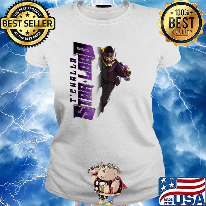 Marvel WHAT IF… T’Challa Star-Lord Hero T-Shirt Ladies tee
