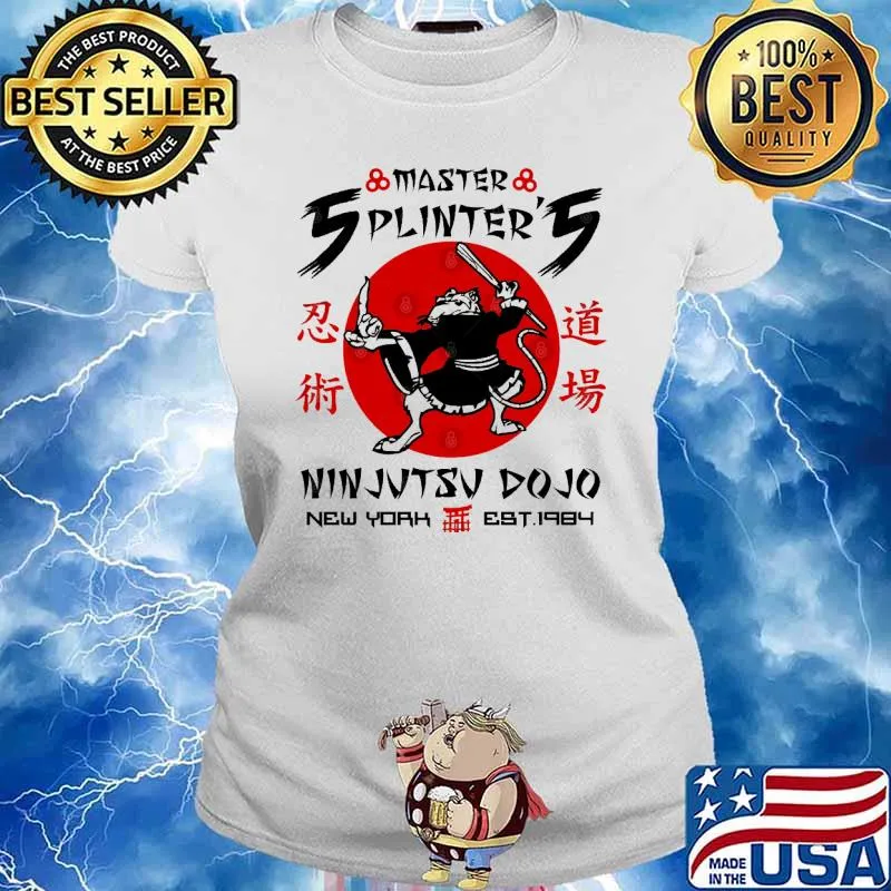 Master splinter's ninjutsu dojo new york est 1984 blood moon s Ladies tee