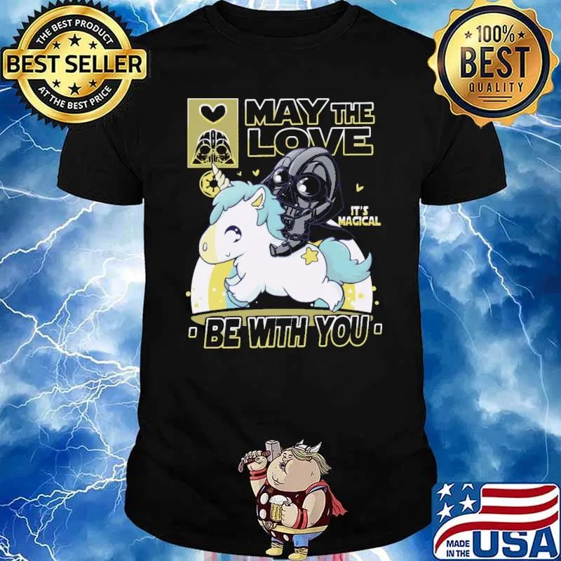 May the love its magical be with you unicorn darth vader shirt