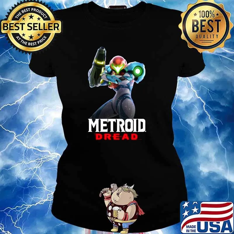 Metroid Dread Samus Standing Logo T-Shirt Ladies tee