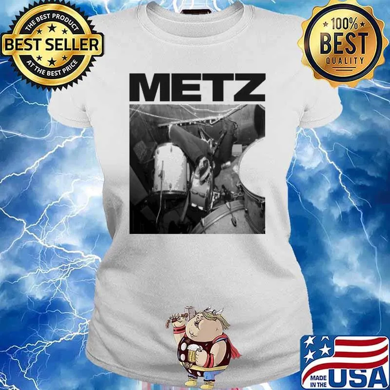 Metz Drums Collapse White s Ladies tee