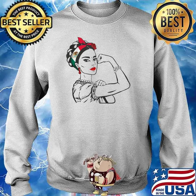 Mexican Girl Unbreakable Strong Woman Mexico Flag T-Shirt Sweater