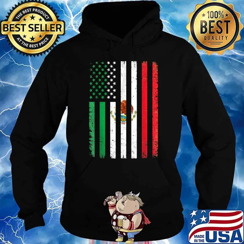 Mexico Flag Shirt USA American Mexican Independence Day T-Shirt Hoodie