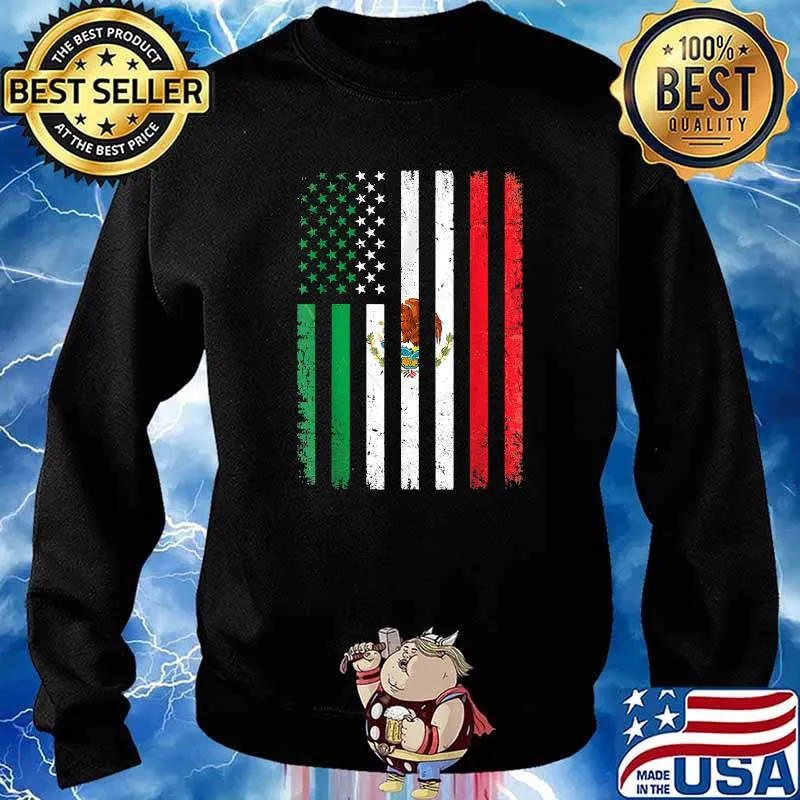Mexico Flag Shirt USA American Mexican Independence Day T-Shirt Sweater