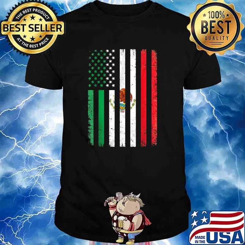 Mexico Flag Shirt USA American Mexican Independence Day T-Shirt