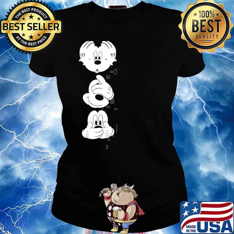 Mickey Hear See Speak No Evil Shirt Ladies tee