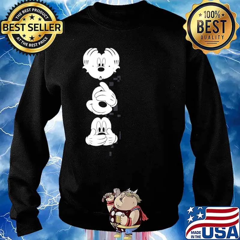 Mickey Hear See Speak No Evil Shirt Sweater