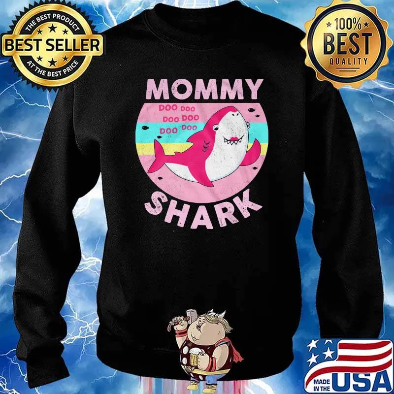 Mommy shark pink doo doo doo vintage s Sweater