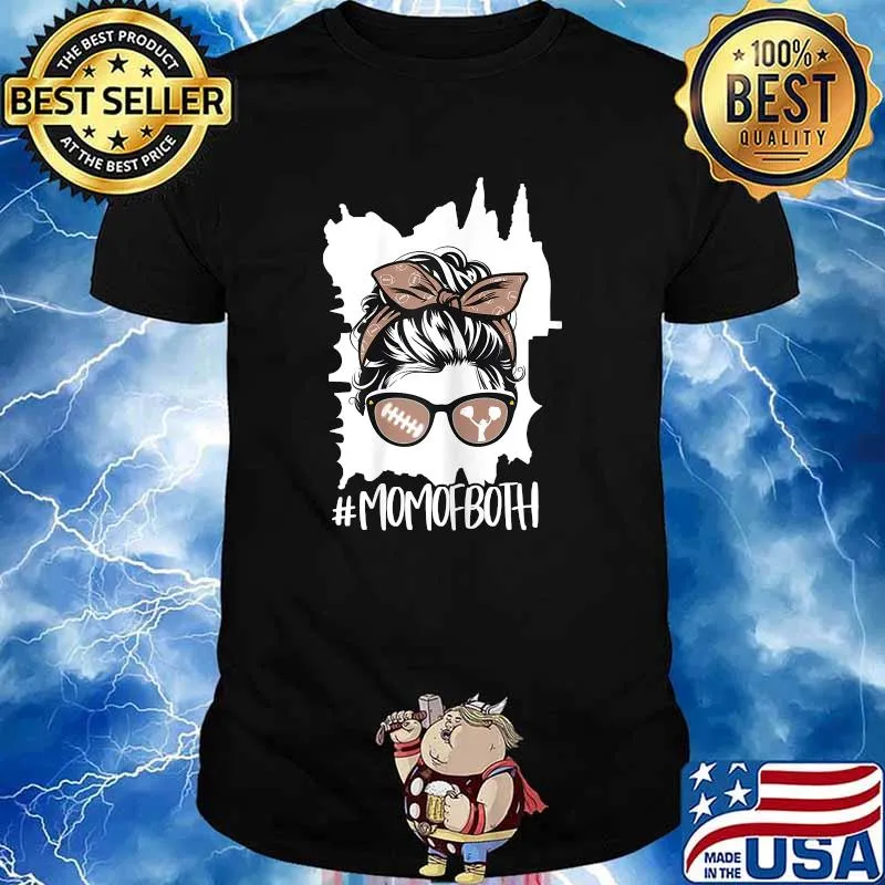 Momofboth Messy Buns Football T-Shirt