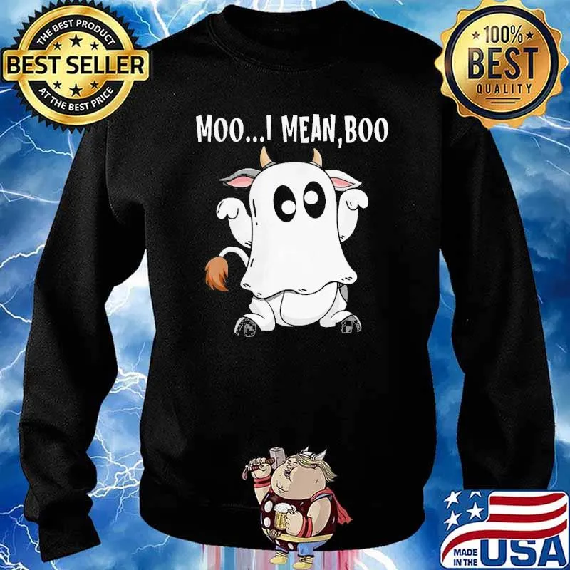 Moo I MeanBoo Cow Shirt Sweater