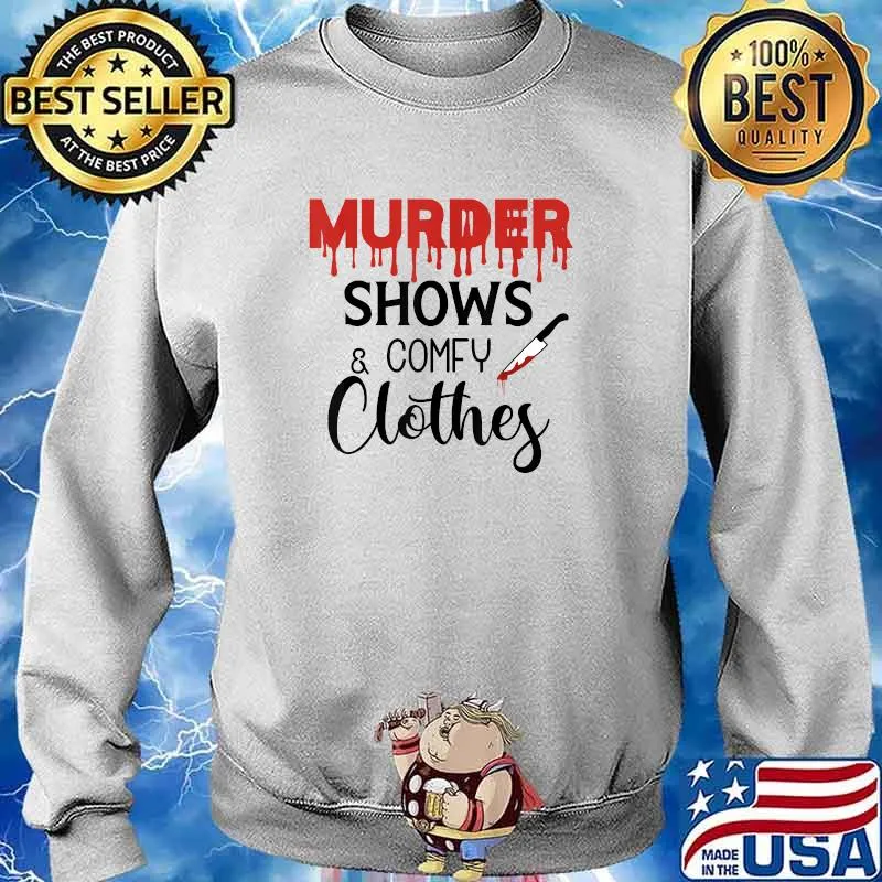 Murder shows and comfy clothes Halloween Crime TV T-Shirt Sweater