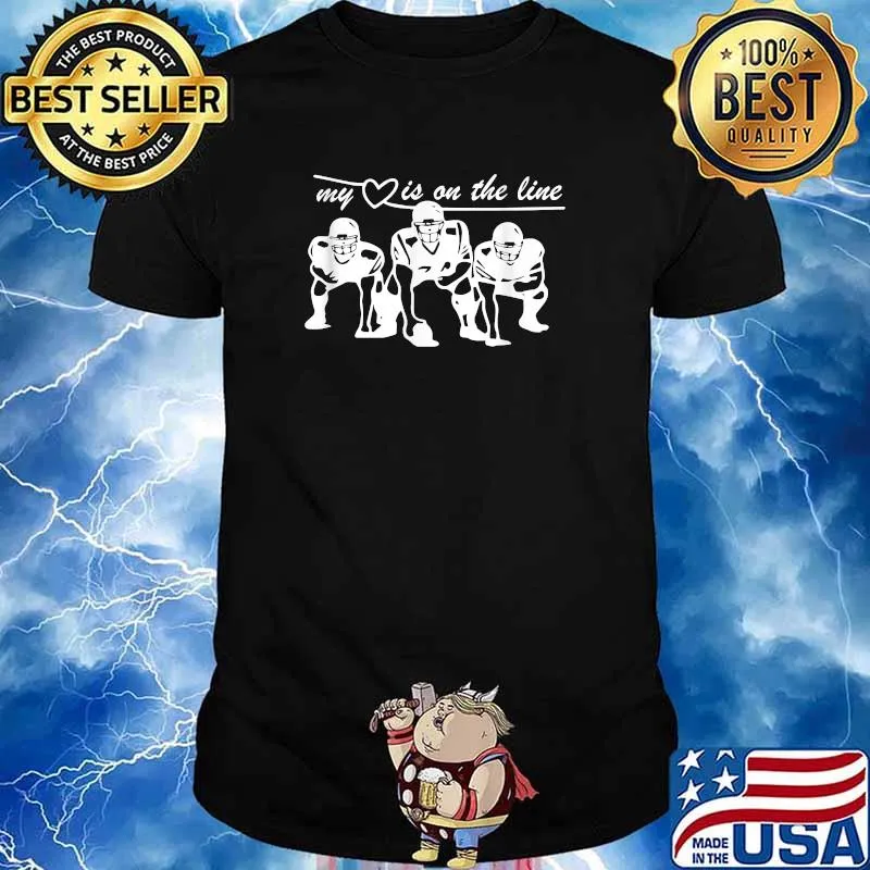 My Heart Is On The Line Football T-Shirt