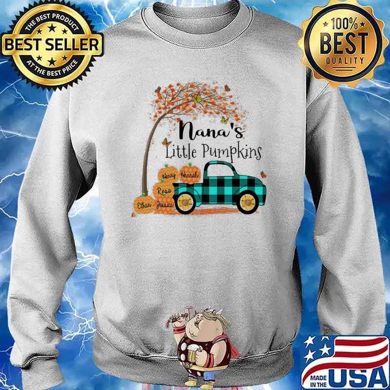NANA'S LITTLE PUMPKINS WITH GRANDKIDS AUTUMN Shirt Sweater
