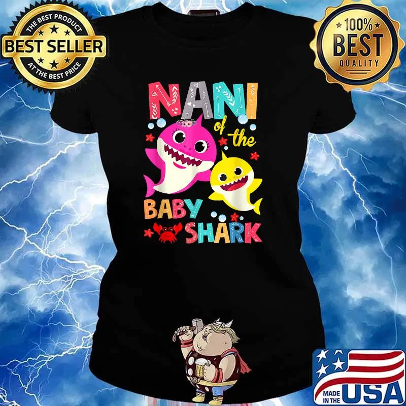 Nani Of The Baby Shark Birthday T-Shirt Ladies tee