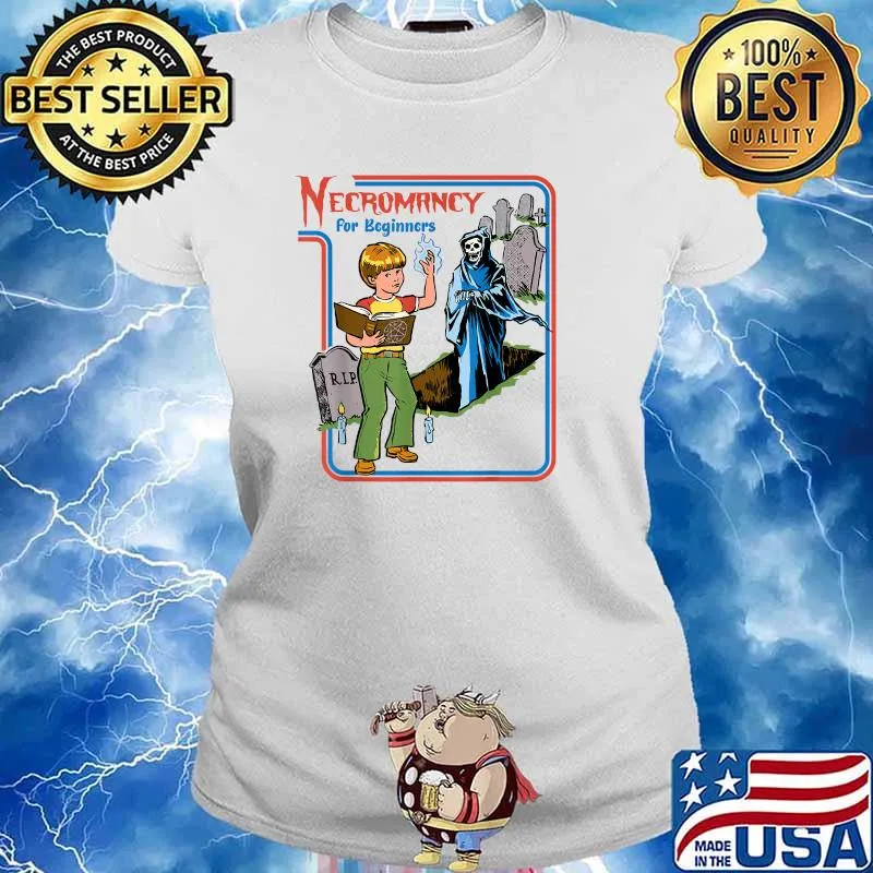 Necromancy for beginners skeleton death Halloween T-Shirt Ladies tee