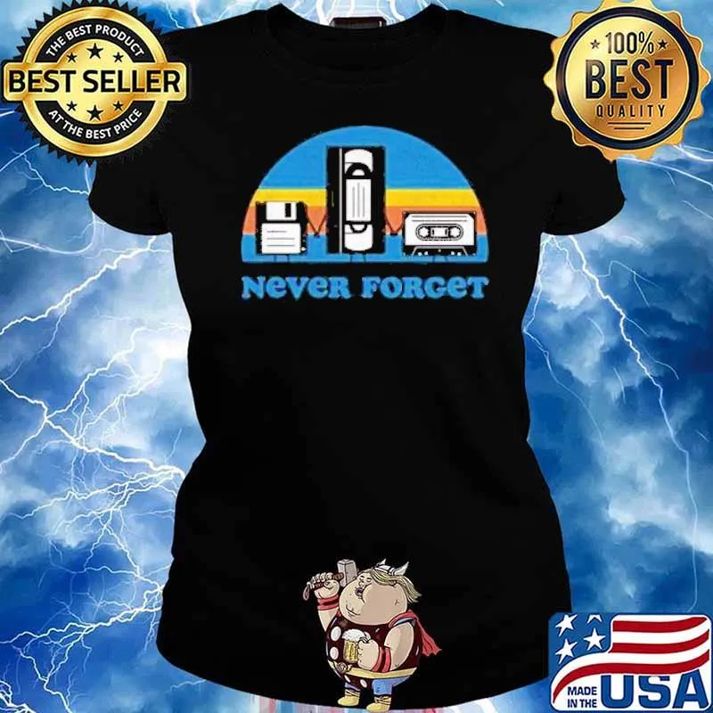 Never forget cassette vintage s Ladies tee