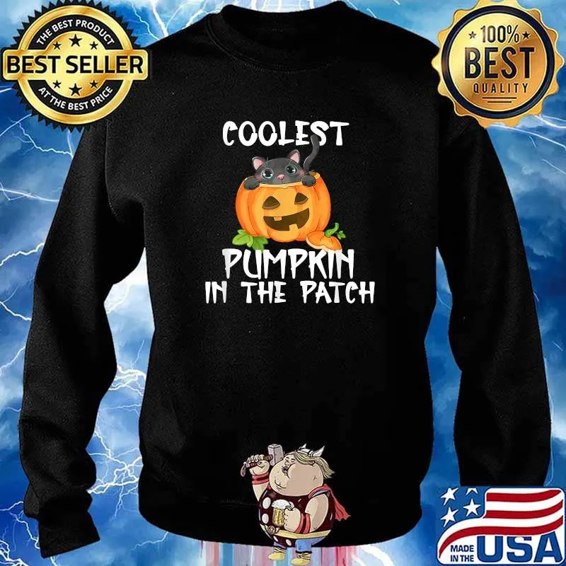 Nice vintage Coolest Pumpkin In The Patch Halloween Scary T-Shirt Sweater