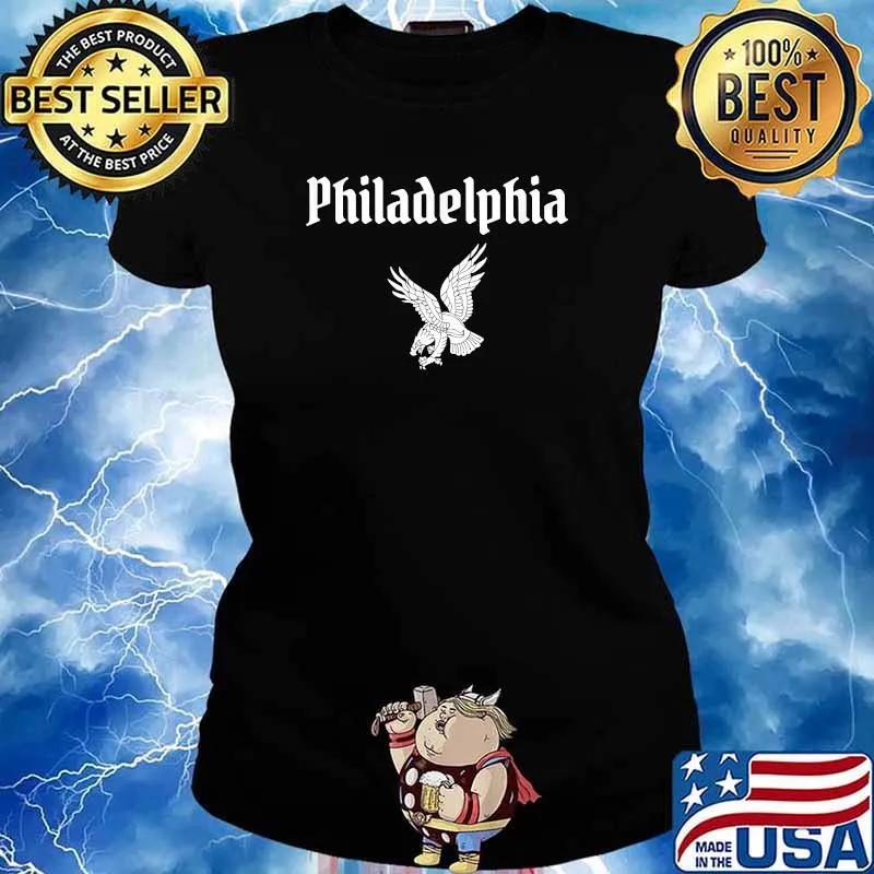 Official Philadelphia Vintage Eagle T-Shirt Ladies tee