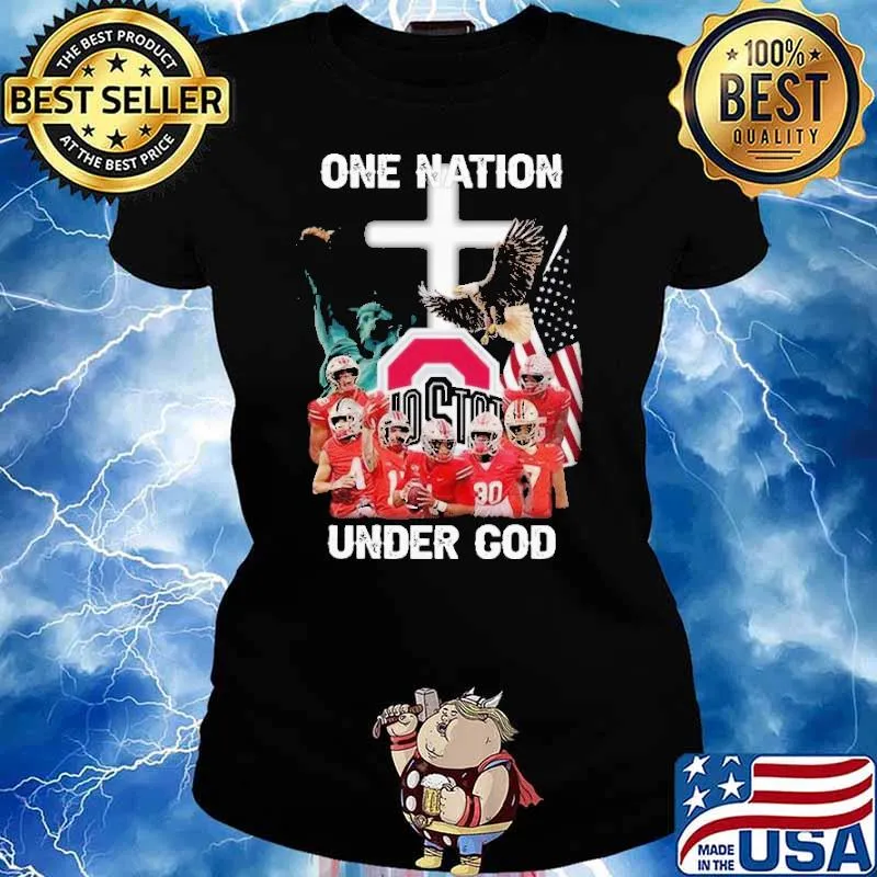 Ohio State Buckeyes One Nation Under God Shirt Ladies tee