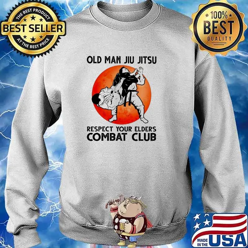Old Man Jiu Jitsu Respect Your Elders Puck Club Blood Moon Shirt Sweater